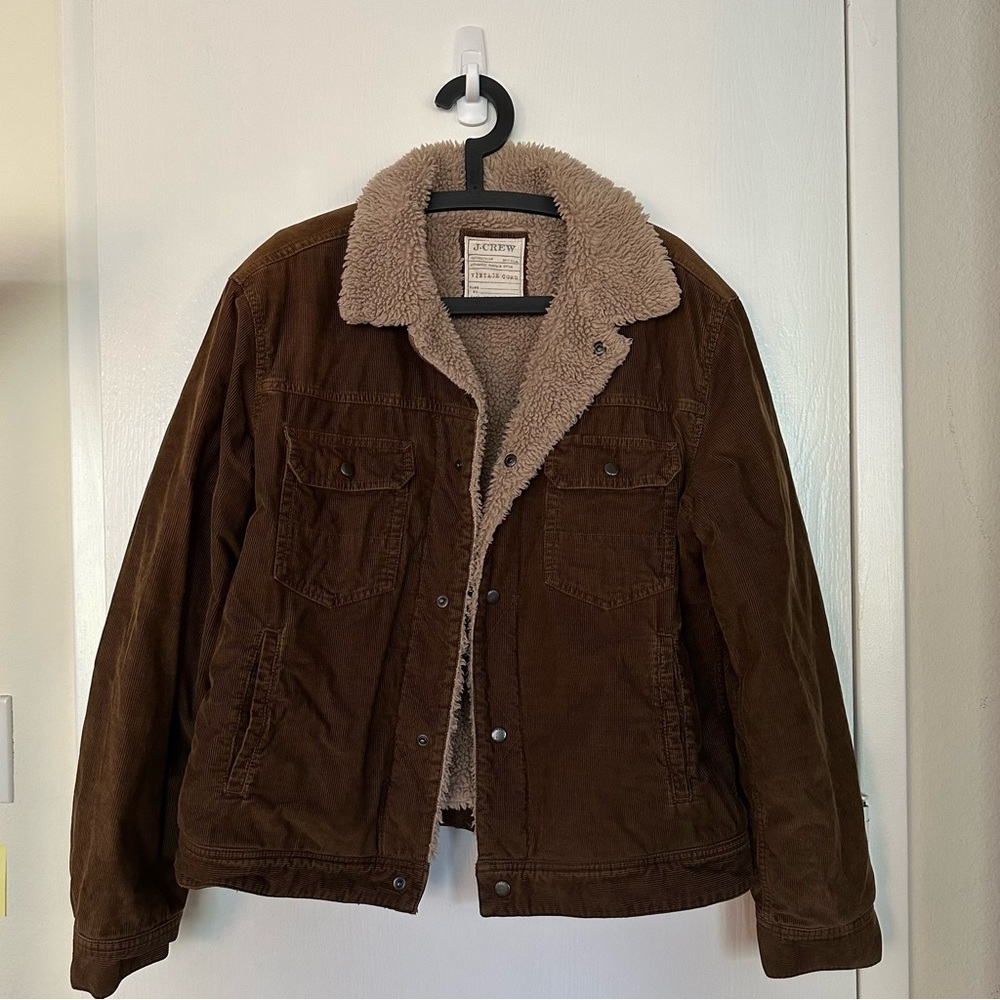 J CREW - Vintage Men’s Cord Sherpa Lined Trucker Jacket